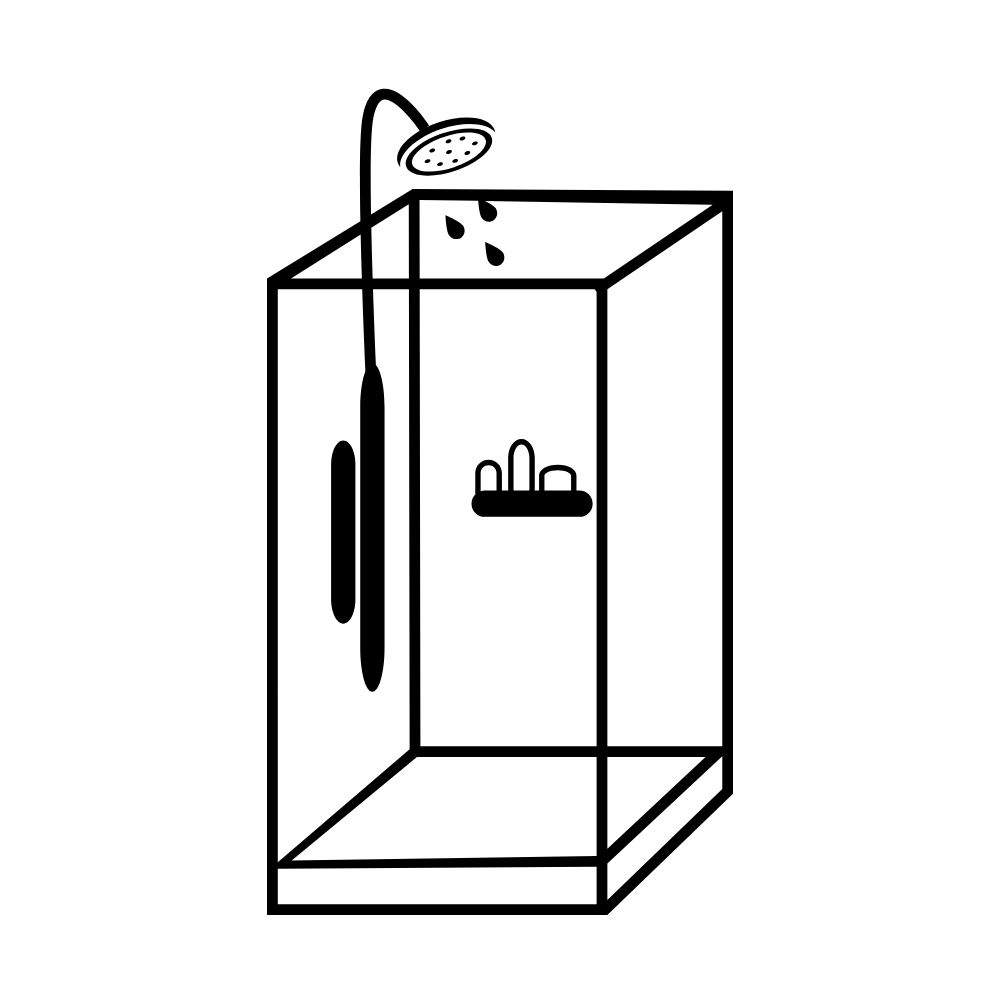Dusche ohne Kopfbrause